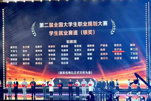 喜报！宋子泓同学第二届全国大学生职业规划大赛全国总决赛中...